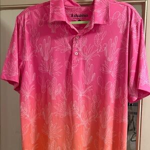 Chubbies Pink and Orange Men's Shirt Large new without tags